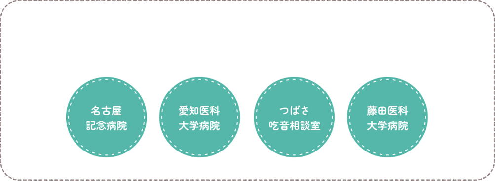 連携医療機関：名古屋記念病院・愛知医科大学病院・つばさ吃音相談室・藤田医科大学病院